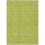 Homeroots 3' X 5' Moss Green Geometric Washable Non Skid Indoor Outdoor Area Rug Aloe Polyester 560031