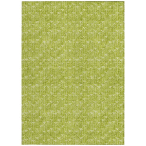 Homeroots 8' Runner Moss Green Geometric Washable Non-skid Rug For Indoor And Outdoor Elegance And Style 10' X 14' Polyester 560036