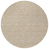 Homeroots 8' Round Tan Round Geometric Washable Non Skid Indoor Outdoor Area Rug Beige Polyester 560042