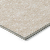 Homeroots 8' X 10' Tan Geometric Washable Non Skid Indoor Outdoor Area Rug Beige Polyester 560043