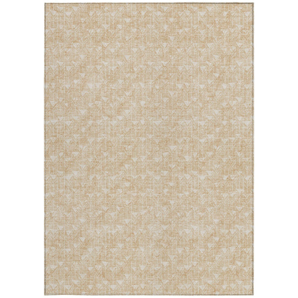 Homeroots 8' Runner Moss Green Geometric Washable Non-skid Rug For Indoor And Outdoor Elegance And Style 9' X 12' Polyester 560044