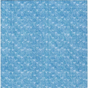 Homeroots 8' Runner Moss Green Geometric Washable Non-skid Rug For Indoor And Outdoor Elegance And Style 3' X 5' Polyester 560049