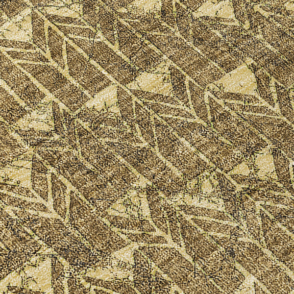 Homeroots 8' Runner Moss Green Geometric Washable Non-skid Rug For Indoor And Outdoor Elegance And Style 5' X 8' Polyester 560059