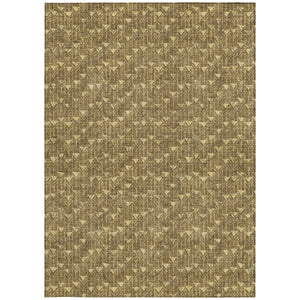 Homeroots 8' Runner Moss Green Geometric Washable Non-skid Rug For Indoor And Outdoor Elegance And Style 10' X 14' Polyester 560063