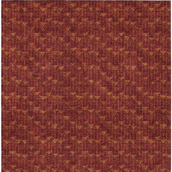 Homeroots 8' Runner Moss Green Geometric Washable Non-skid Rug For Indoor And Outdoor Elegance And Style 3' X 5' Polyester 560067