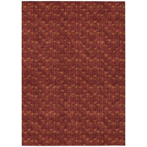 HomeRoots 5' Moss Green Geometric Indoor Outdoor Area Rug - Washable, Non-Skid, Stain-Resistant Design 8' X 10' 560070