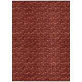 Homeroots 10' X 14' Burgundy Geometric Washable Non Skid Indoor Outdoor Area Rug Burgundy Polyester 560072