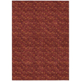 Homeroots 10' X 14' Burgundy Geometric Washable Non Skid Indoor Outdoor Area Rug Burgundy Polyester 560072