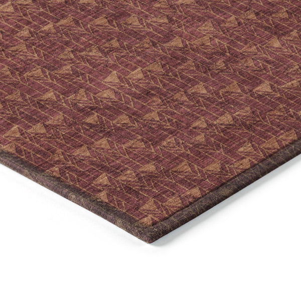 HomeRoots 5' Moss Green Geometric Indoor Outdoor Area Rug - Washable, Non-Skid, Stain-Resistant Design 10' X 14' 560072
