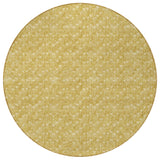 Homeroots 8' Round Gold Round Geometric Washable Non Skid Indoor Outdoor Area Rug Gold Polyester 560078