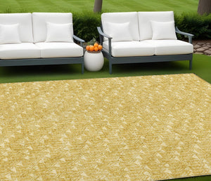 Homeroots 8' Runner Moss Green Geometric Washable Non-skid Rug For Indoor And Outdoor Elegance And Style 10' X 14' Polyester 560081