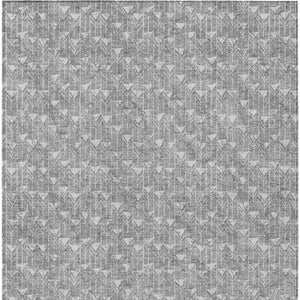 Homeroots 8' Runner Moss Green Geometric Washable Non-skid Rug For Indoor And Outdoor Elegance And Style 3' X 5' Polyester 560085
