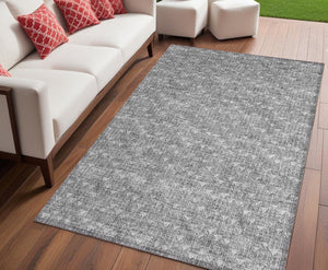 Homeroots 8' Runner Moss Green Geometric Washable Non-skid Rug For Indoor And Outdoor Elegance And Style 5' X 8' Polyester 560086