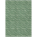 Homeroots 3' X 5' Sage Geometric Washable Non Skid Indoor Outdoor Area Rug Green Polyester 560094