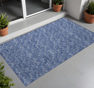 Homeroots 8' Runner Moss Green Geometric Washable Non-skid Rug For Indoor And Outdoor Elegance And Style 3' X 5' Polyester 560106