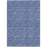 Homeroots 5' X 8' Navy Blue Geometric Washable Non Skid Indoor Outdoor Area Rug Navy Polyester 560107