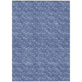 Homeroots 5' X 8' Navy Blue Geometric Washable Non Skid Indoor Outdoor Area Rug Navy Polyester 560107