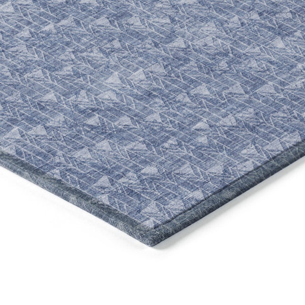 HomeRoots 5' Moss Green Geometric Indoor Outdoor Area Rug - Washable, Non-Skid, Stain-Resistant Design 5' X 8' 560107