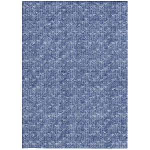 HomeRoots 5' Moss Green Geometric Indoor Outdoor Area Rug - Washable, Non-Skid, Stain-Resistant Design 5' X 8' 560107