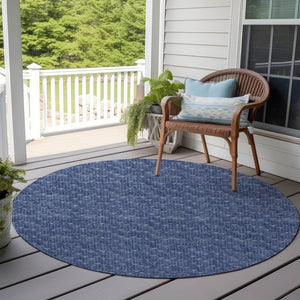 Homeroots 8' Runner Moss Green Geometric Washable Non-skid Rug For Indoor And Outdoor Elegance And Style 8' Round Polyester 560108