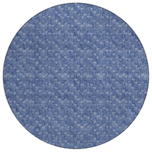HomeRoots 5' Moss Green Geometric Indoor Outdoor Area Rug - Washable, Non-Skid, Stain-Resistant Design 8' Round 560108