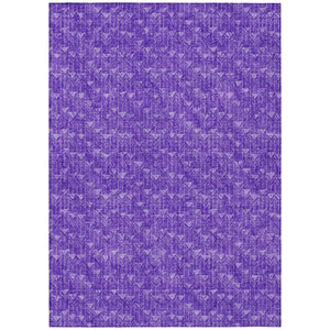 Homeroots 5' X 8' Purple Geometric Washable Non Skid Indoor Outdoor Area Rug Purple Polyester 560116