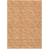 Homeroots 5' X 8' Bronze Geometric Washable Non Skid Indoor Outdoor Area Rug Salmon Polyester 560125