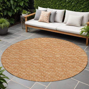 Homeroots 8' Runner Moss Green Geometric Washable Non-skid Rug For Indoor And Outdoor Elegance And Style 8' Round Polyester 560126