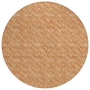 HomeRoots 5' Moss Green Geometric Indoor Outdoor Area Rug - Washable, Non-Skid, Stain-Resistant Design 8' Round 560126