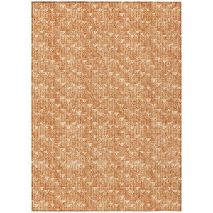 HomeRoots 5' Moss Green Geometric Indoor Outdoor Area Rug - Washable, Non-Skid, Stain-Resistant Design 8' X 10' 560127