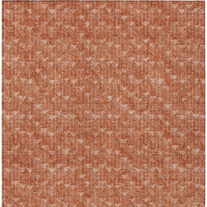 Homeroots 8' Runner Moss Green Geometric Washable Non-skid Rug For Indoor And Outdoor Elegance And Style 3' X 5' Polyester 560142