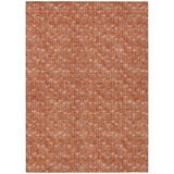 Homeroots 9' X 12' Terra Cotta Geometric Washable Non Skid Indoor Outdoor Area Rug Terracotta Polyester 560146