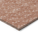 Homeroots 9' X 12' Terra Cotta Geometric Washable Non Skid Indoor Outdoor Area Rug Terracotta Polyester 560146