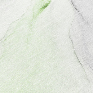 Homeroots 2' X 8' Green Abstract Washable Indoor Outdoor Runner Rug Green Polyester 560167