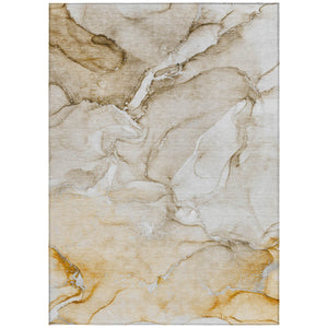 Homeroots 8' X 10' Brown Abstract Washable Non Skid Indoor Outdoor Area Rug Brown Polyester 560199