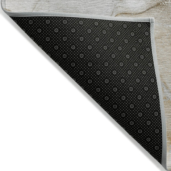HomeRoots 5' Modern Abstract Brown Washable Non-Skid Area Rug for Indoor or Outdoor High-Traffic Spaces 8' X 10' 560199
