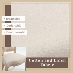 English Elm French Country Dining Chairs Set Of 2 - Stylish Upholstered Design, Fan-Back Comfort For Any Space W3426P324536