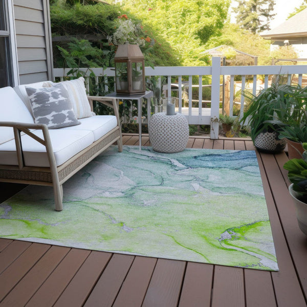 HomeRoots 5' Modern Abstract Brown Washable Non-Skid Area Rug for Indoor or Outdoor High-Traffic Spaces 9' X 12' 560218