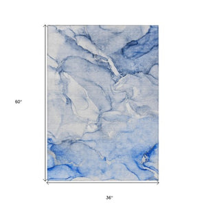 Homeroots 9' Brown Abstract Washable Area Rug - Stylish Non-skid Design Perfect For Indoor And Outdoor Spaces 3' X 5' Polyester 560223