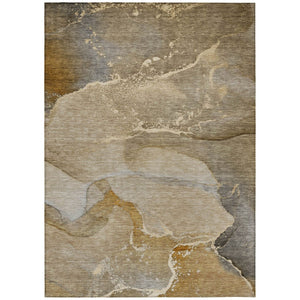 HomeRoots 5' Abstract Blue and Green Washable Area Rug – Durable Indoor Outdoor Design for Modern Spaces 8' X 10' 560253