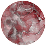 Homeroots 8' Round Merlot Round Abstract Washable Non Skid Indoor Outdoor Area Rug Merlot Polyester 560306