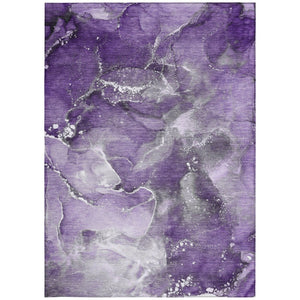 HomeRoots 5' Brown and Gray Abstract Area Rug - Washable, Non-Skid, Indoor-Outdoor Rug for High-Traffic Areas 9' X 12' 560326