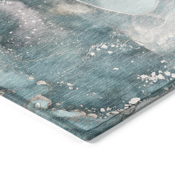 HomeRoots 5' Brown and Gray Abstract Area Rug - Washable, Non-Skid, Indoor-Outdoor Rug for High-Traffic Areas 5' X 8' 560332