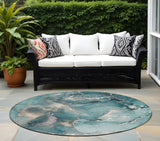 Stylish Abstract Outdoor Runner Rug - Stain Resistant, Non-Skid, Washable for Indoor/Outdoor Use