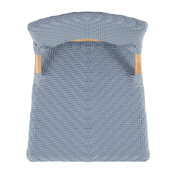 Butler Specialty Creanly Rattan Counter Stool With Back And Footrest – Stylish Design For Chic Kitchen Dining Spaces Baby Blue Polyurethane Synthetic (Pe) Rattan,Rattan 5603341-butler