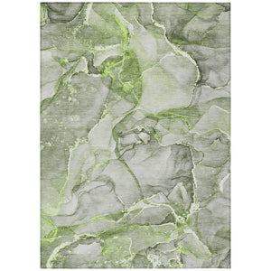 HomeRoots 5' Blue and Gray Abstract Area Rug - Durable, Washable, Non-Skid Design for Indoor and Outdoor Spaces 8' X 10' 560363