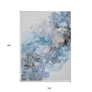 HomeRoots 5' Beige Abstract Area Rug – Washable, Non-Skid Design Perfect for Indoor and Outdoor Spaces 10' X 14' 560401