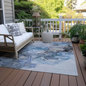 HomeRoots 5' Beige Abstract Area Rug – Washable, Non-Skid Design Perfect for Indoor and Outdoor Spaces 10' X 14' 560401