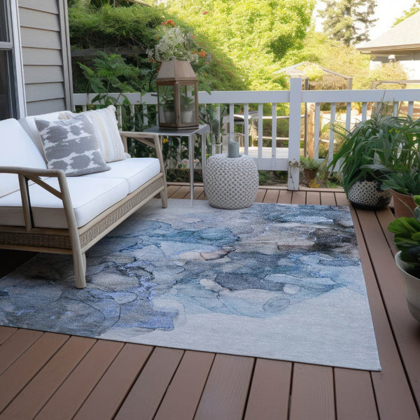 HomeRoots 5' Beige Abstract Area Rug – Washable, Non-Skid Design Perfect for Indoor and Outdoor Spaces 10' X 14' 560401