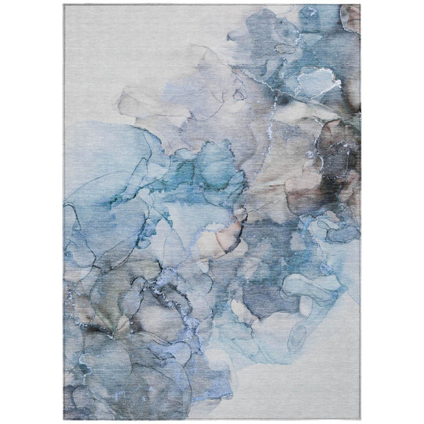 HomeRoots 5' Beige Abstract Area Rug – Washable, Non-Skid Design Perfect for Indoor and Outdoor Spaces 10' X 14' 560401